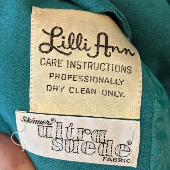 VTG Lilli Ann Ultra Suede Jacket Made in the USA Union Tag EUC SZ L - Picture 7 of 8